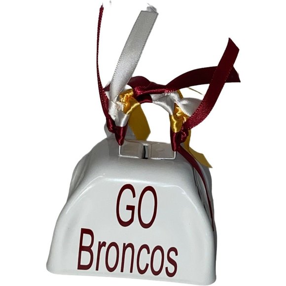 Go Broncos NFL Football Team Cow Bell Fan Handmade - Picture 1 of 8